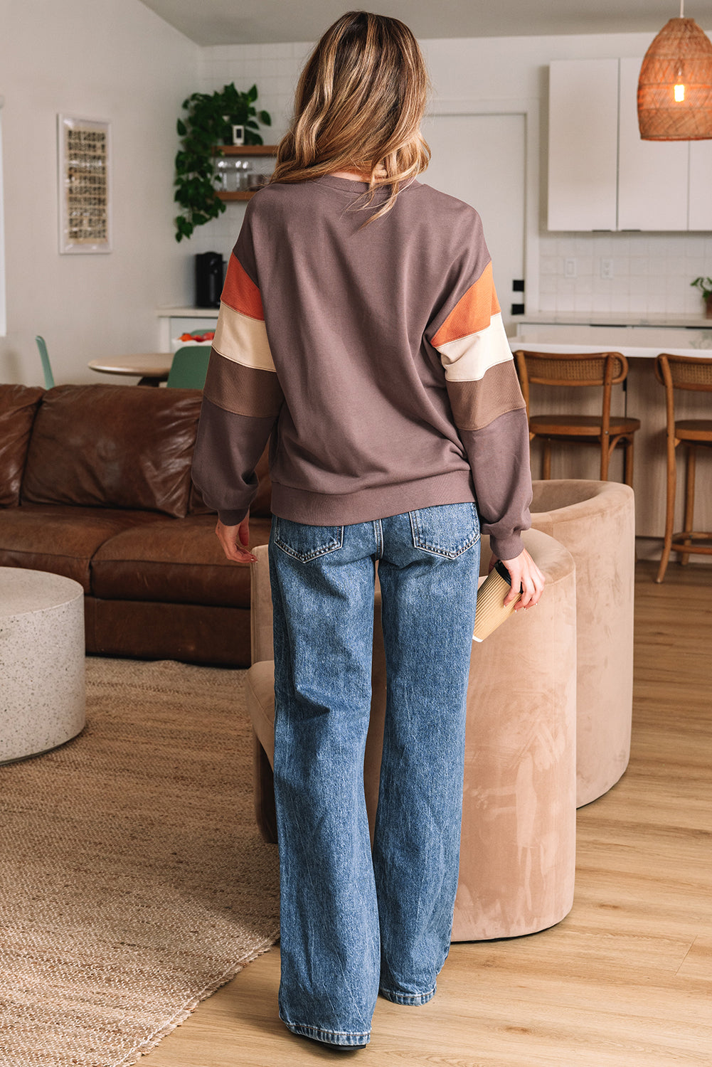 Threaded Pear Piper Pullover Casual Sweatshirt