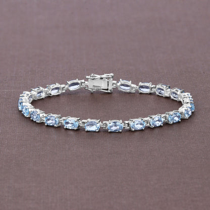 Natural Blue Topaz Bracelet