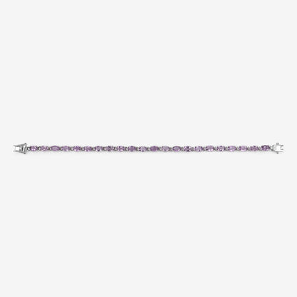 Genuine Pink Amethyst Tennis Bracelet