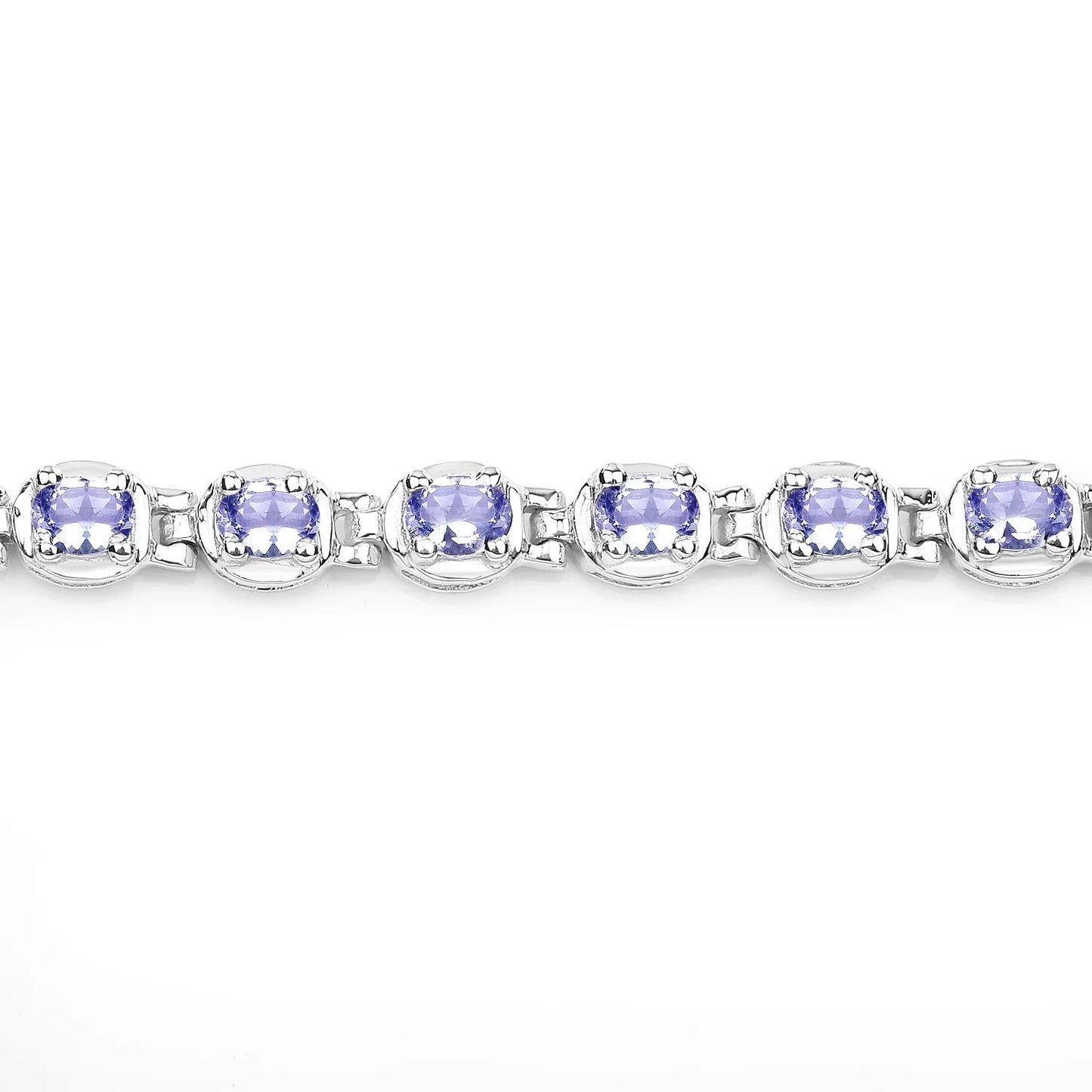 Genuine Tanzanite Tennis Silver Bracelet