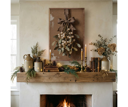 Kendrick Home Rustic Brown Mistletoe