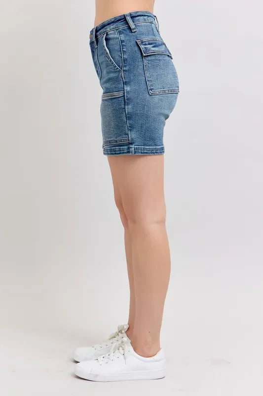 Judy Blue Full Size High Rise Denim Shorts Plus Size