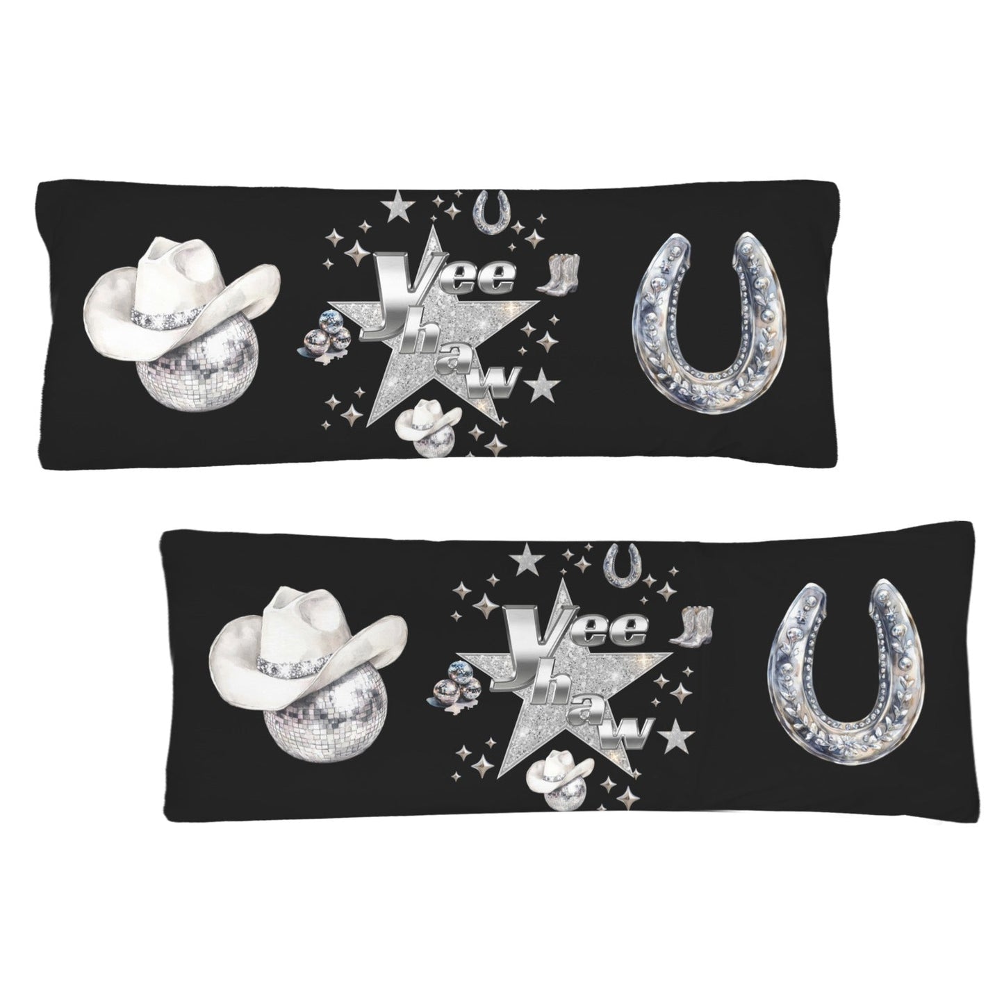 Baha Ranch Yeehaw Rhinestone Cowgirl Body Pillow Cover Made in America