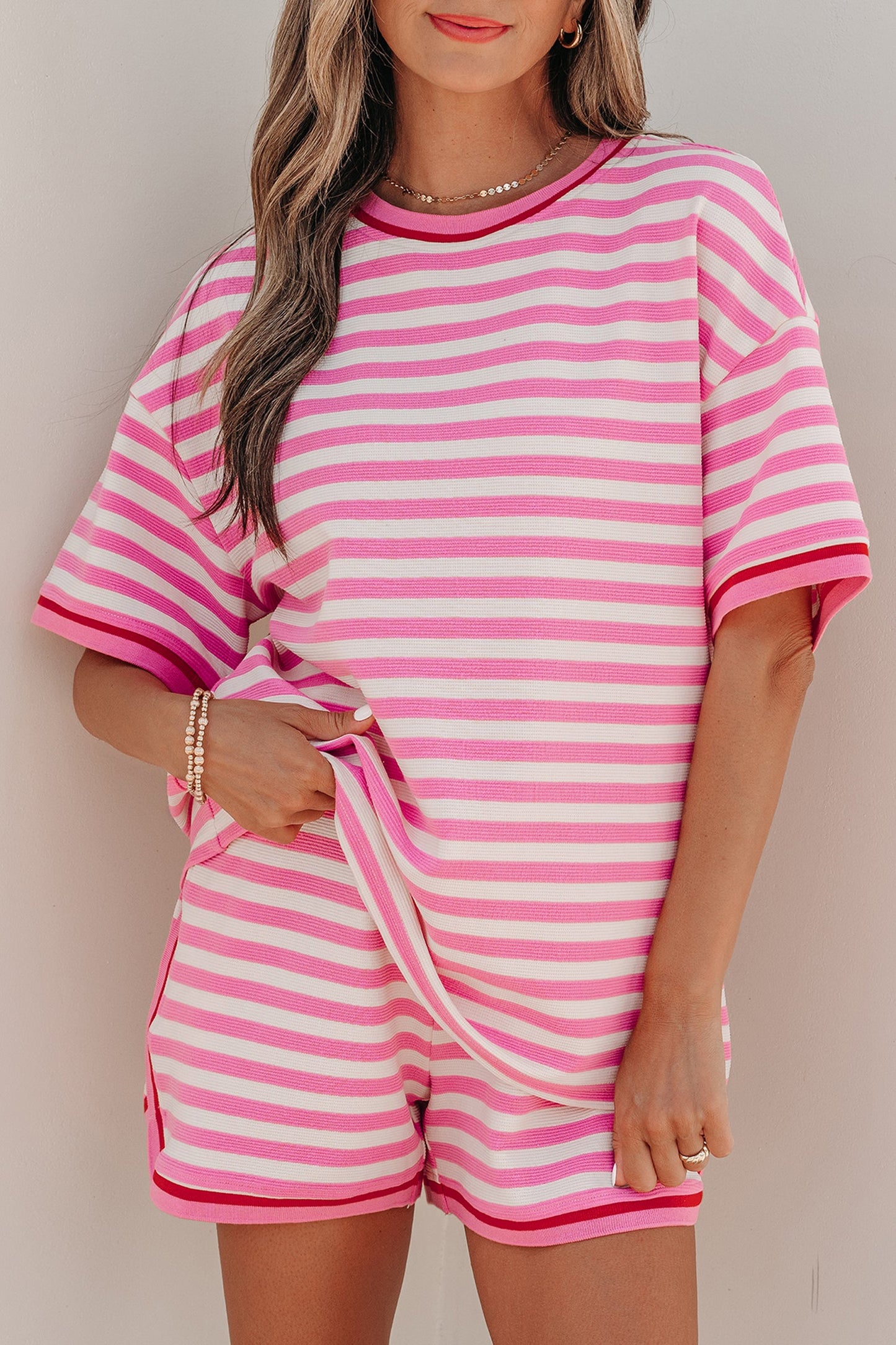 Threaded Pear Matilda Trim Short Sleeve Set