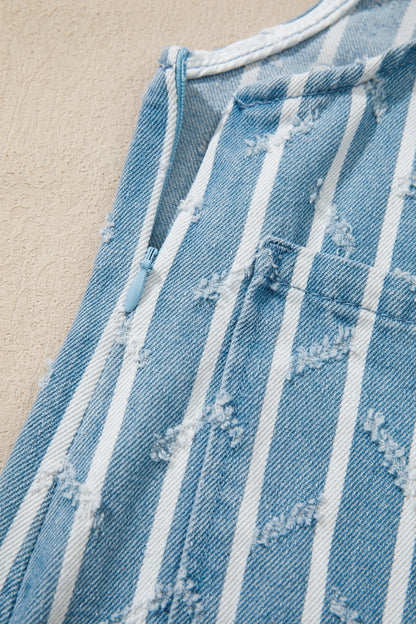 Threaded Pear Angel Ruffled Wide Leg Overalls