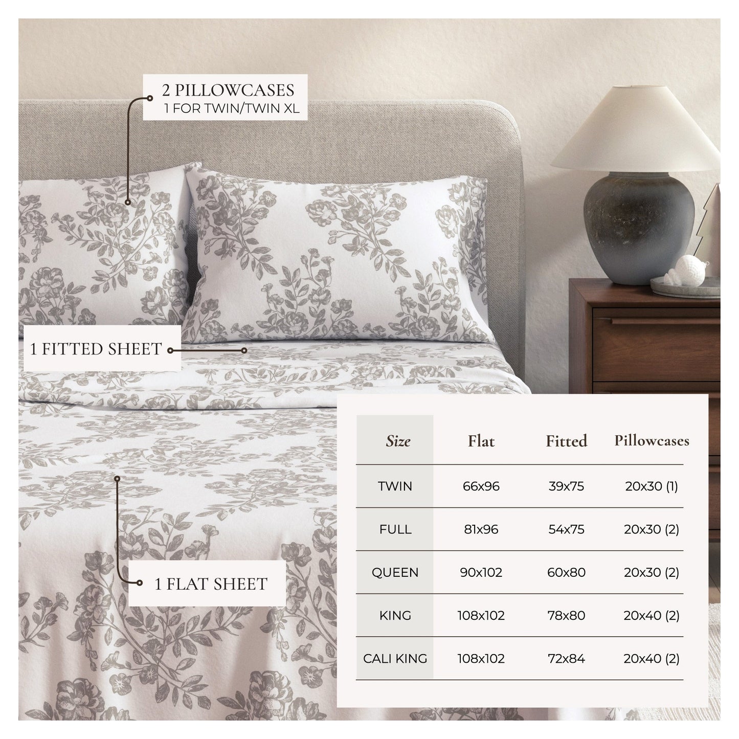 Turkish Cotton Flannel Sheet - Belle Collection