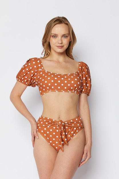Marina West B2102 Bikini Set (Bric/Wht Dot)