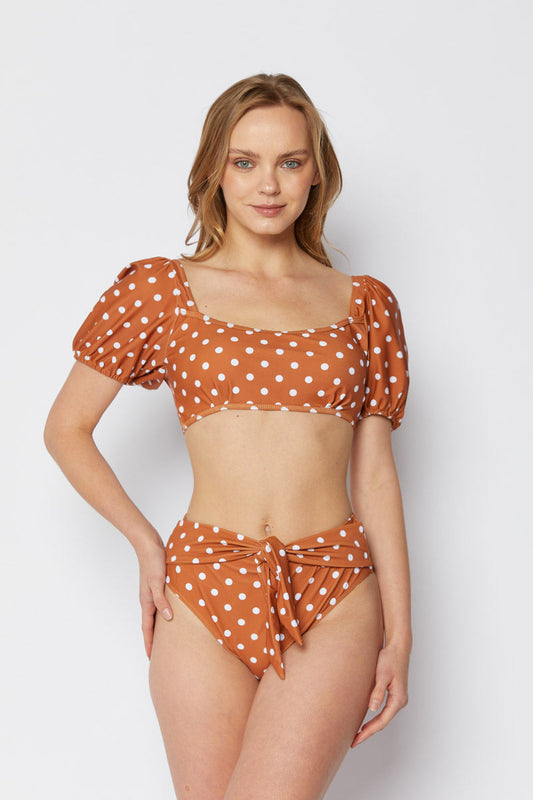 Marina West B2102 Bikini Set (Bric/Wht Dot)