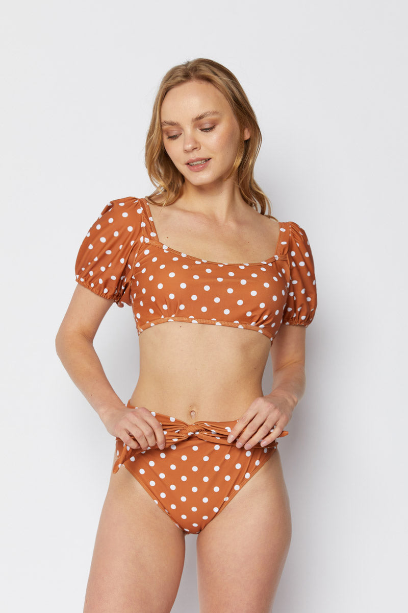 Marina West B2102 Bikini Set (Bric/Wht Dot)