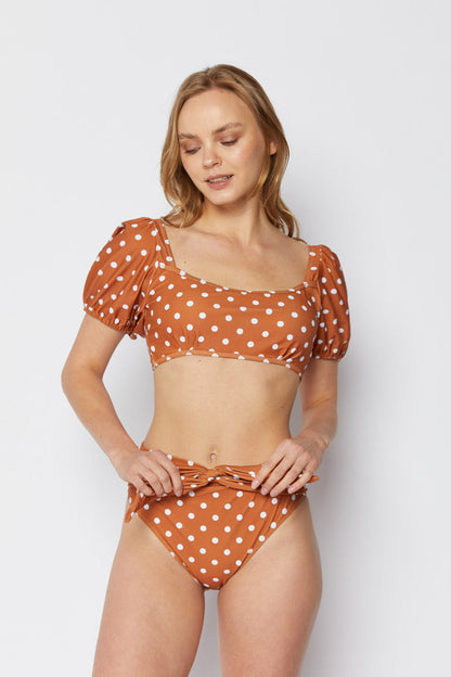 Marina West B2102 Bikini Set (Bric/Wht Dot)