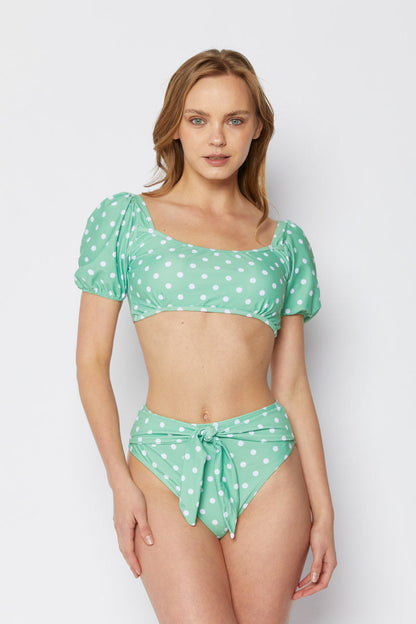 Marina West B2102 Bikini Set (Mint/White Dot)