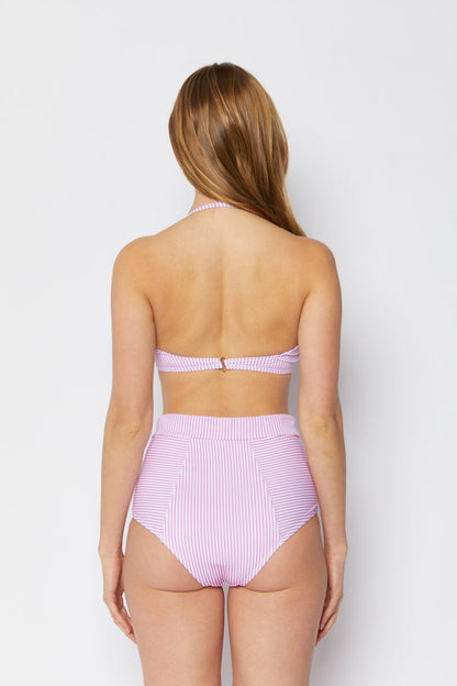 Marina West B2103 Bikini Set (Thin Stripe Pink)