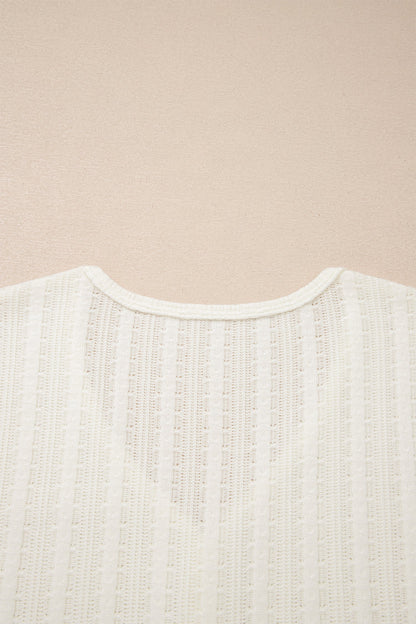 Threaded Pear Frankie Raw Seam Henley Tee