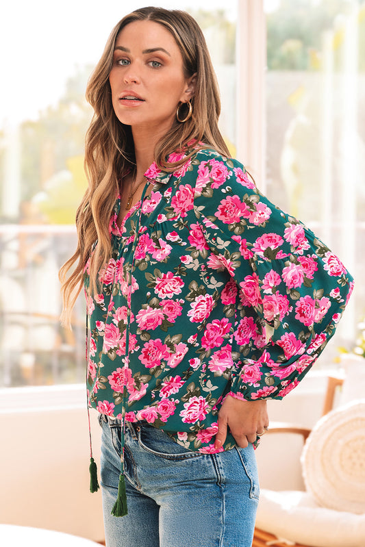 Threaded Pear Cleo Collar Puff Sleeve Blouse