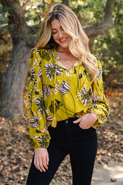 Threaded Pear Emilena Long Sleeve Blouse Long Sleeve Top