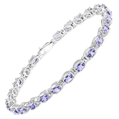 Genuine Purple Tanzanite Tennis Bracelet Women