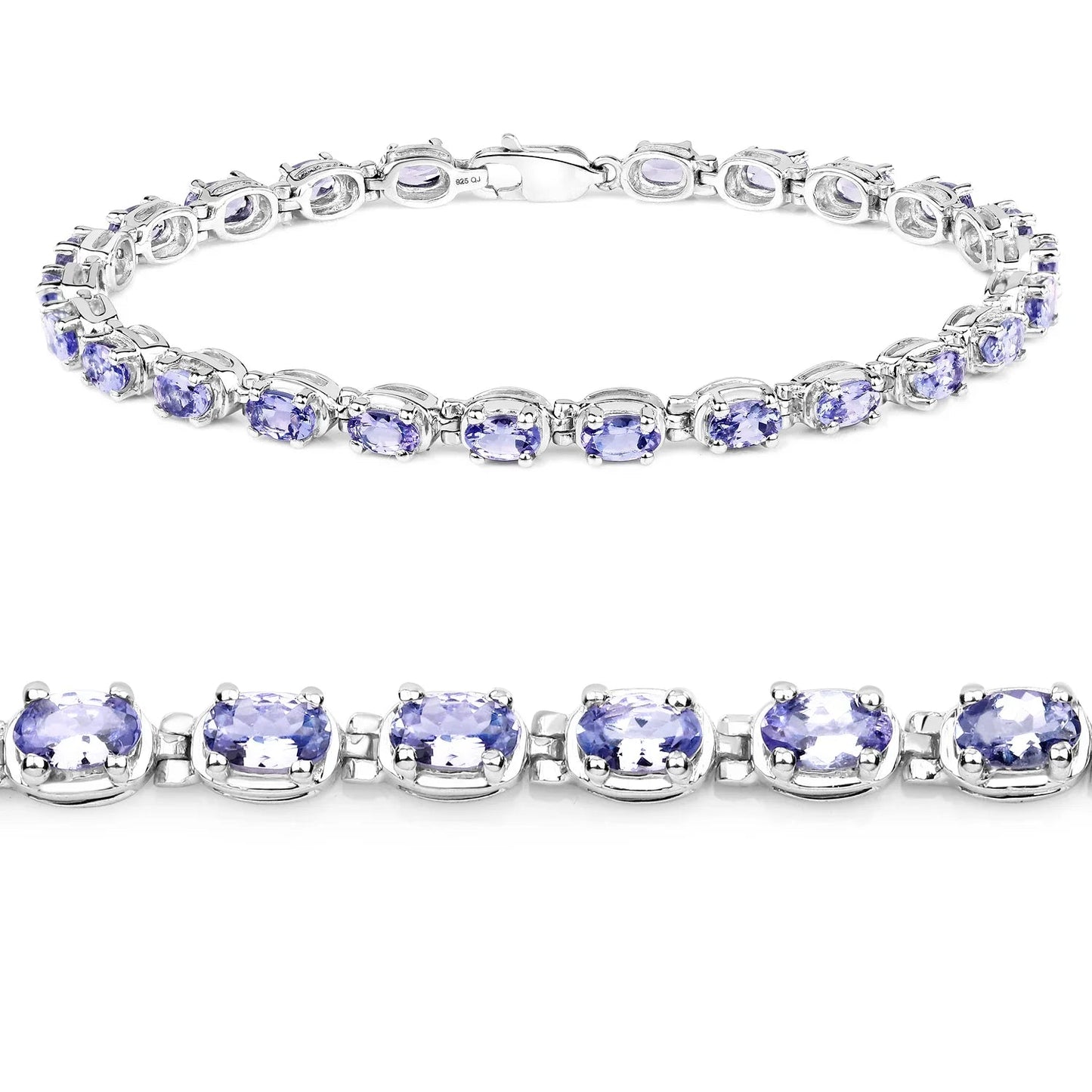 Genuine Purple Tanzanite Tennis Bracelet Women