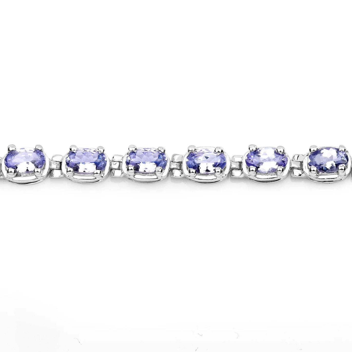 Genuine Purple Tanzanite Tennis Bracelet Silver