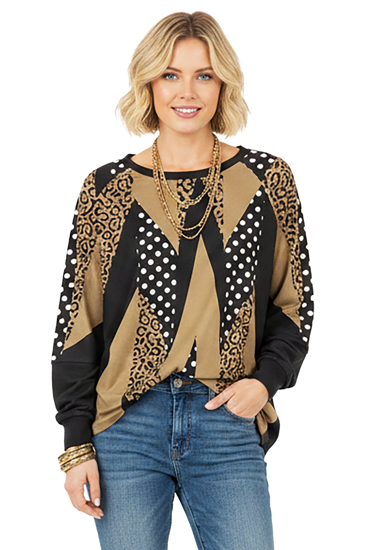 Gold Black Print-