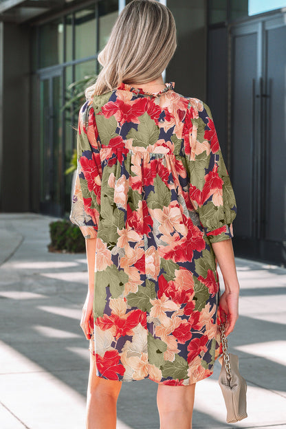 Threaded Pear Annika Half Sleeve Mini Dress