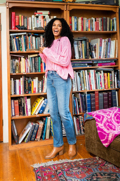 Shiloh - Vintage Wash Thermal Straight Jeans