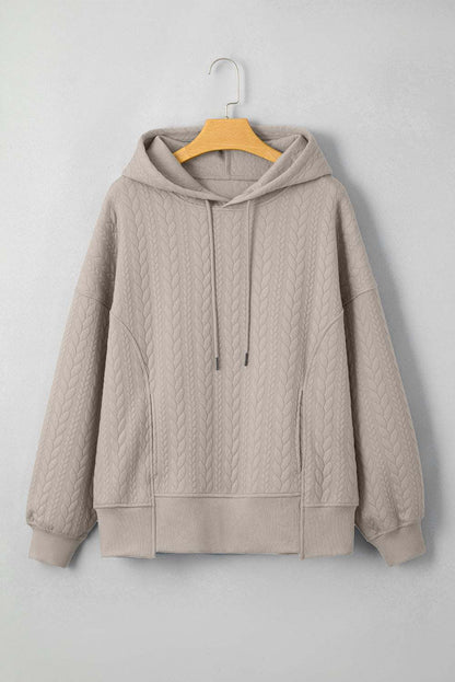 Promise Textured Baggy Solid Hoodie - Gray / 2XL - 20/22