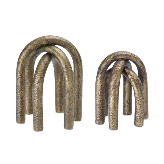 Melrose International Modern Metal Arches Sculpture (Set of 2)