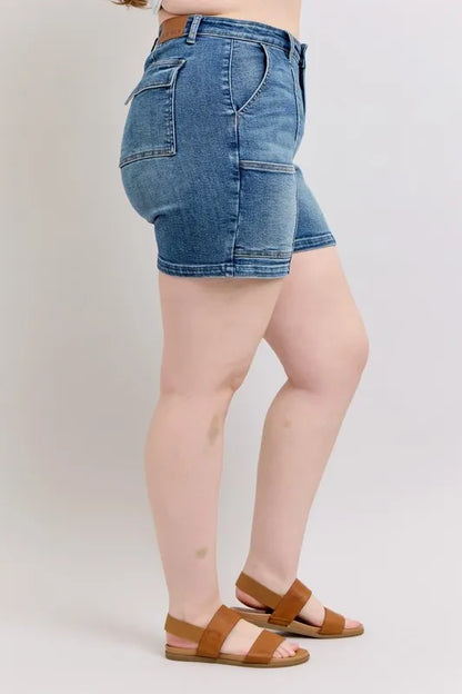 Judy Blue Full Size High Rise Denim Shorts Plus Size