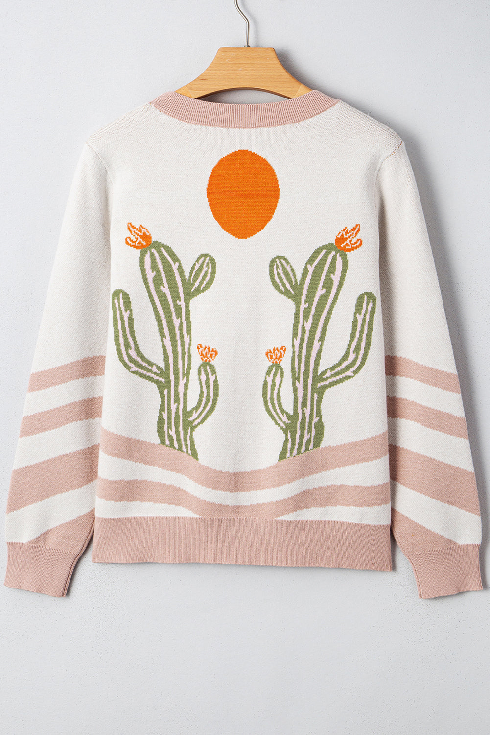 Threaded Pear Paulina Desert Cactus Front Sweater