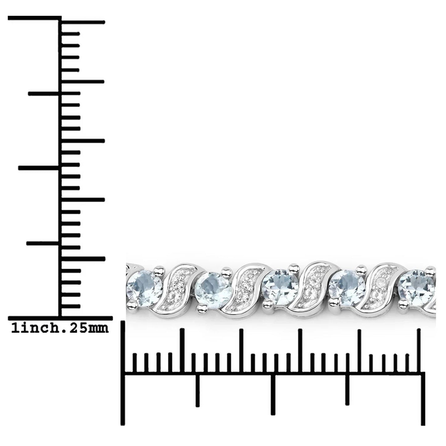 Genuine Aquamarine Bolo Bracelet