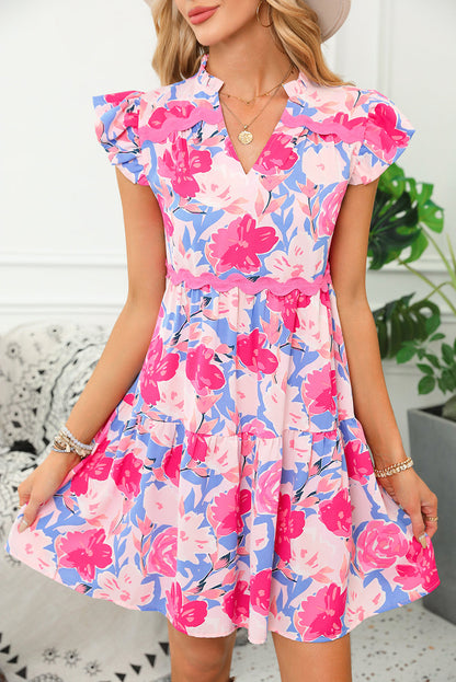 Threaded Pear Abigail Ric Rac Flutter Sleeve Dress