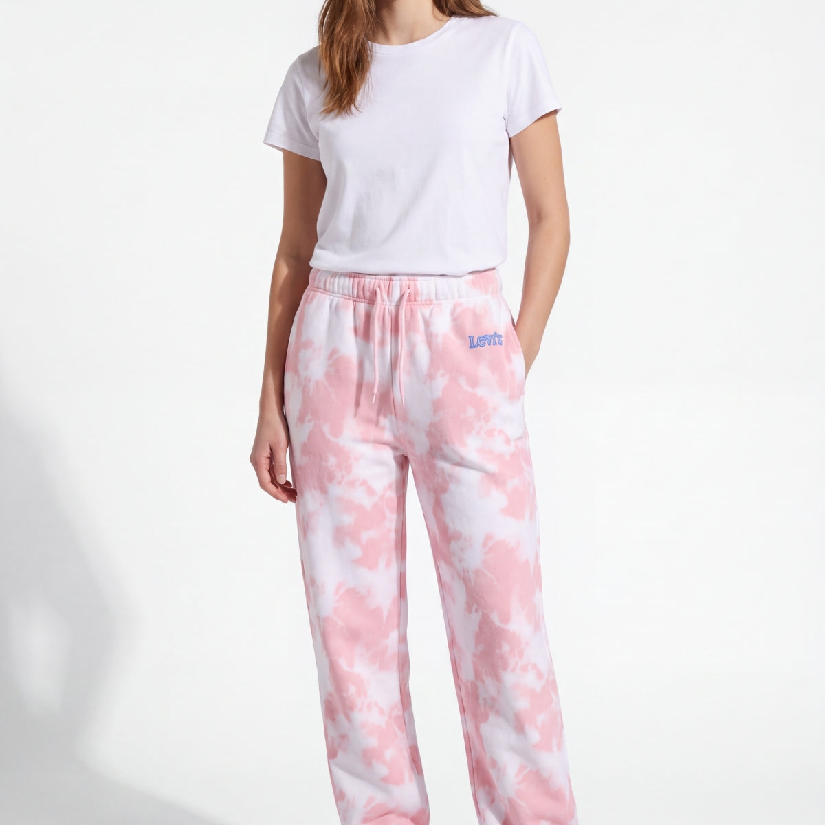 pink and white tie-dye-