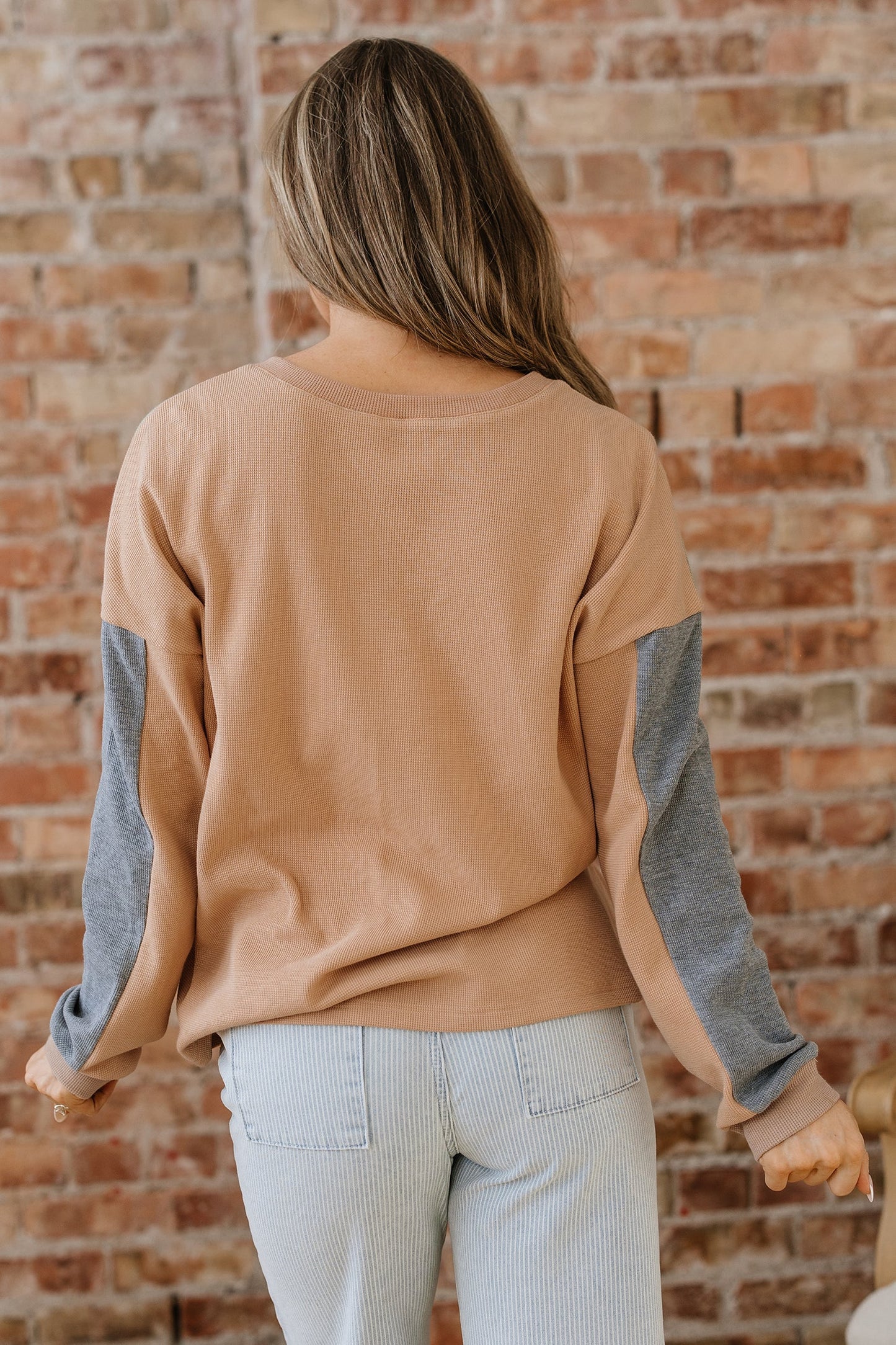 Threaded Pear Amirah Drop Shoulder Henley Top