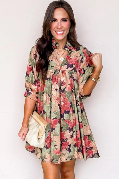 Threaded Pear Annika Half Sleeve Mini Dress