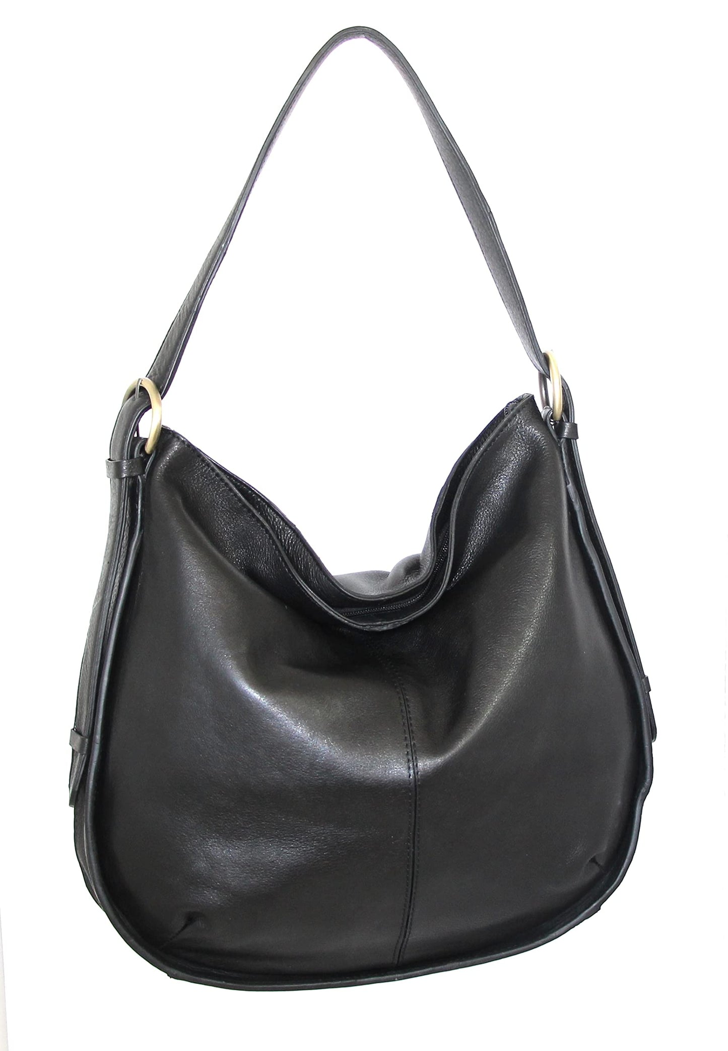 Vintage Leather Classic Hobo in Black