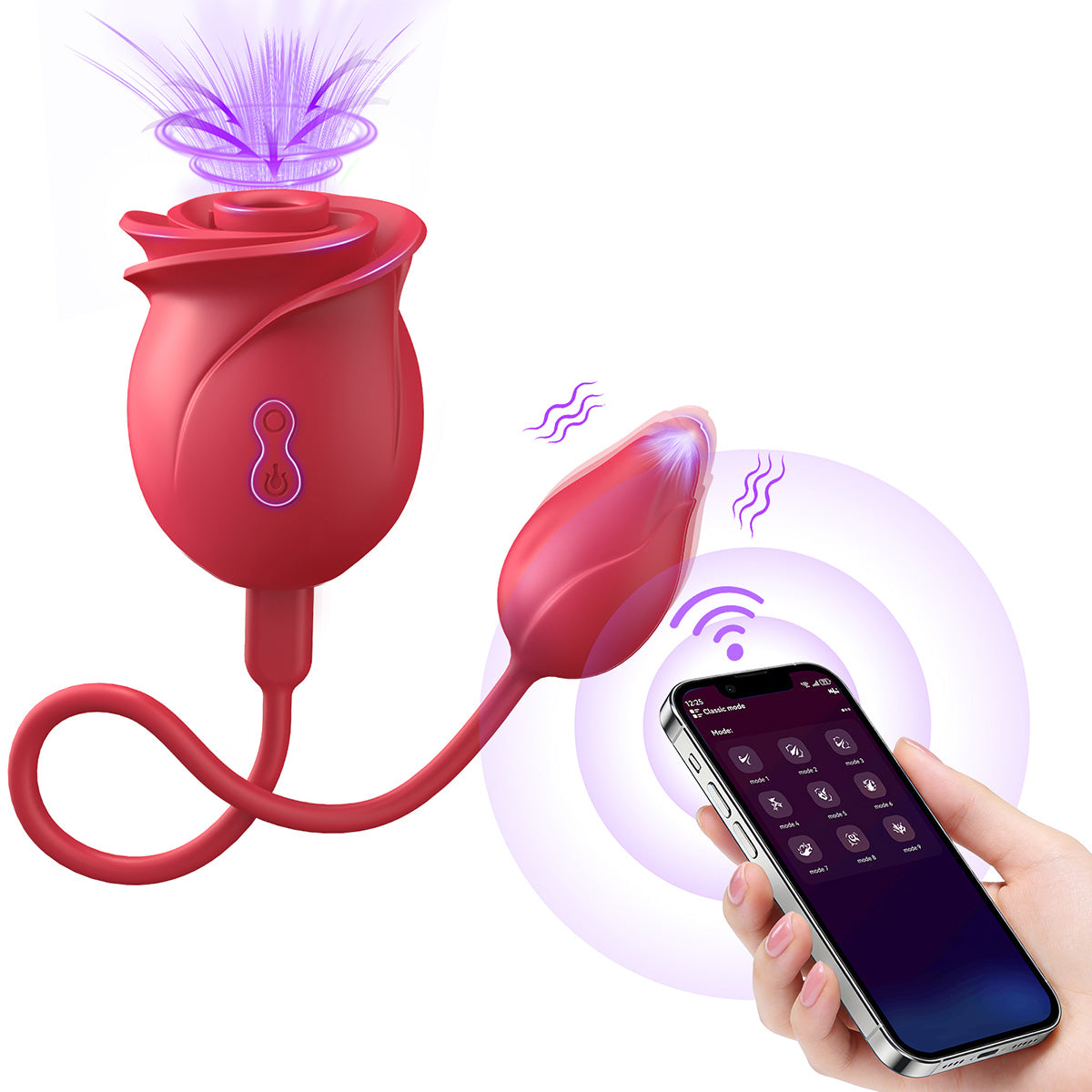 Impulse Novelties 3 In 1 Sucking, Tapping, Vibrating App Controlled