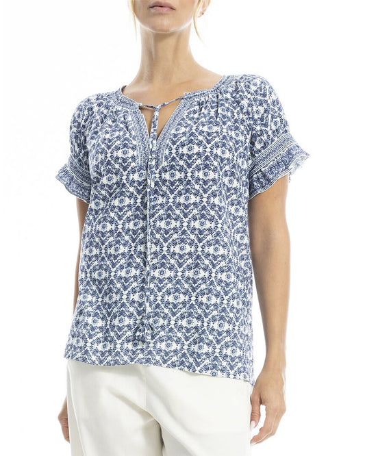 CREAM/BLUE SMALL MAJESTIC LOOM-