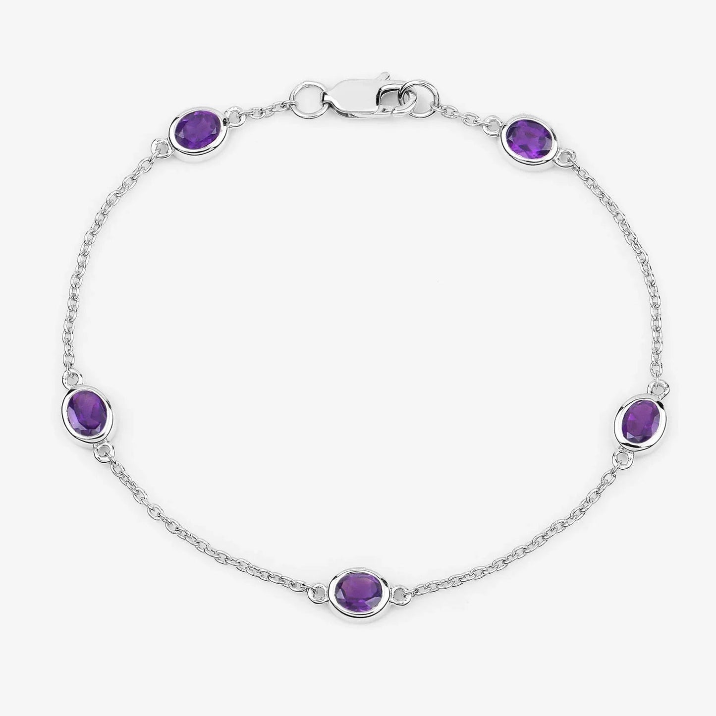 Genuine Purple Amethyst By The Yard Bracelet