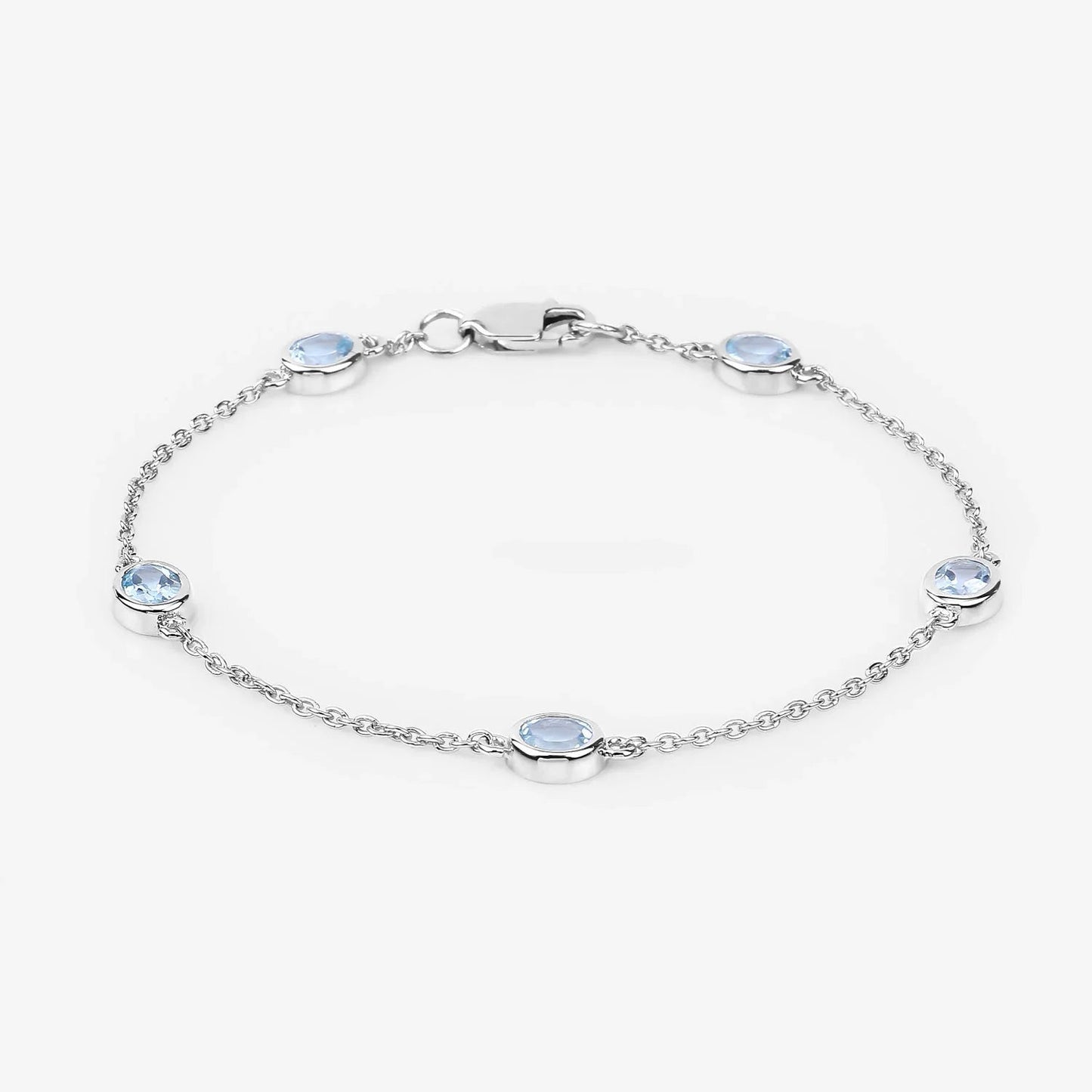 Genuine Blue Topaz By The Yard Bracelet