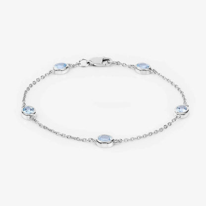 Genuine Blue Topaz By The Yard Bracelet