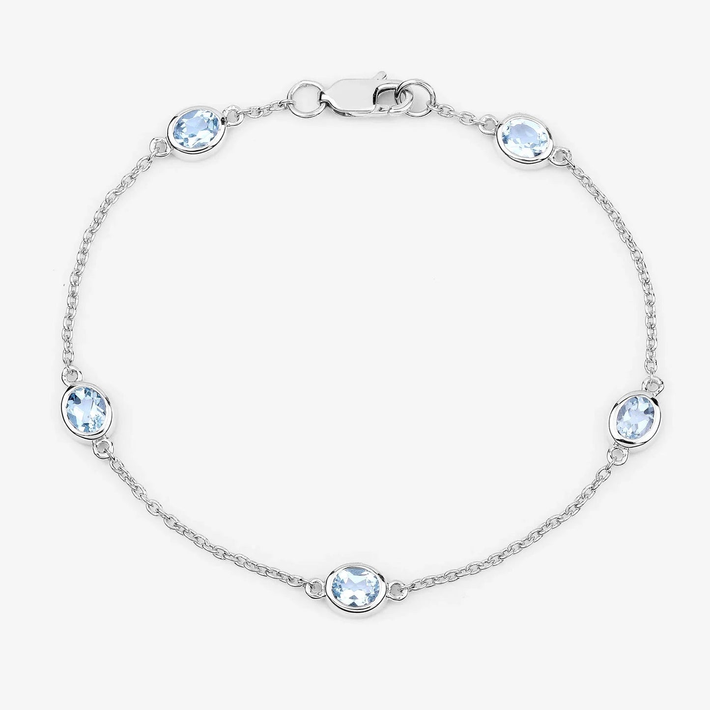 Genuine Blue Topaz By The Yard Bracelet