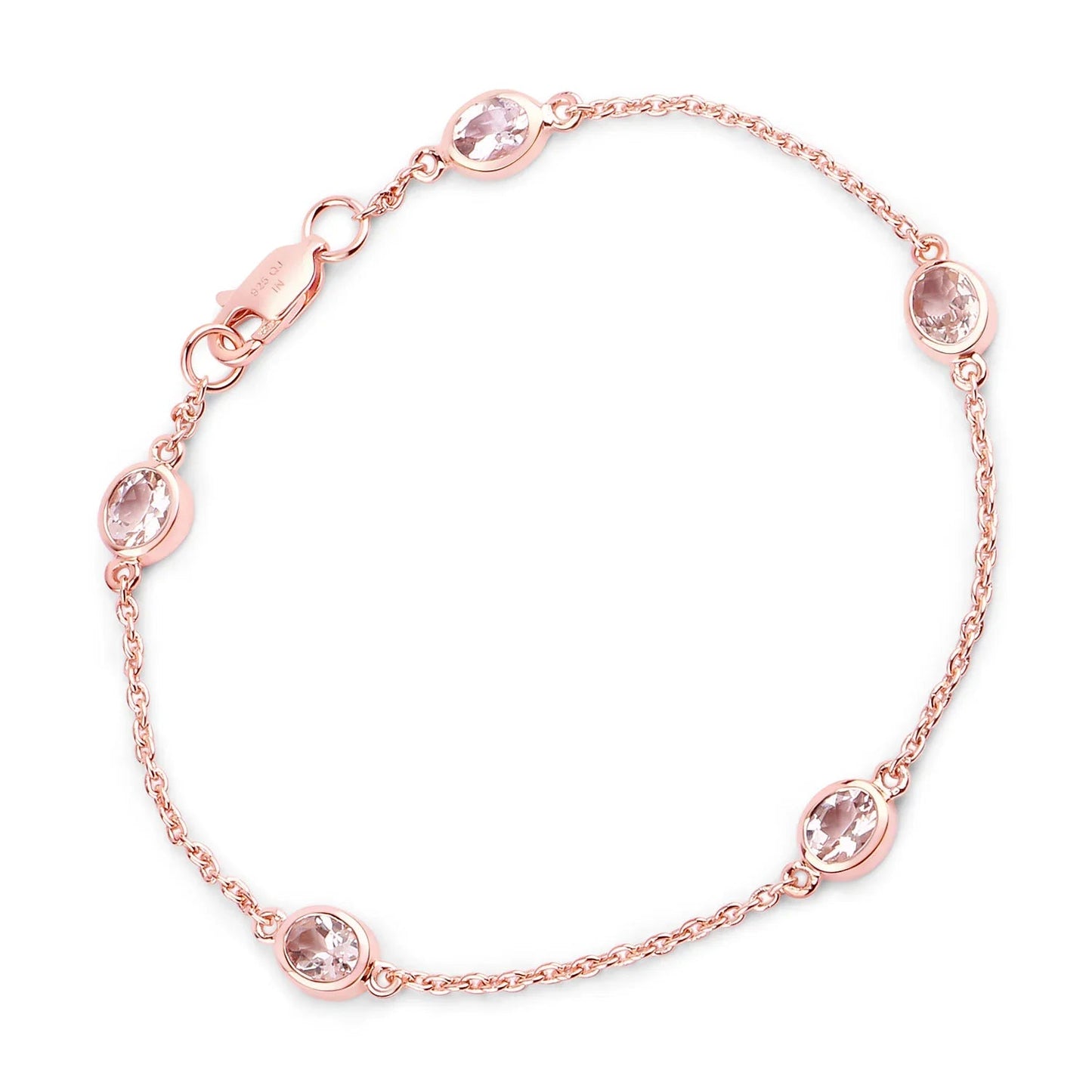 Genuine Morganite By The Yard Bracelet