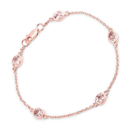 Genuine Morganite By The Yard Bracelet