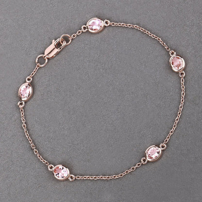 Genuine Morganite By The Yard Bracelet