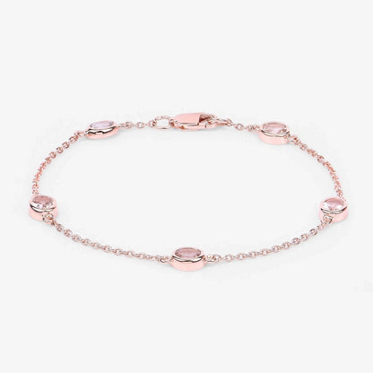Genuine Morganite By The Yard Bracelet