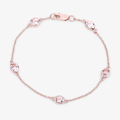 Genuine Morganite By The Yard Bracelet
