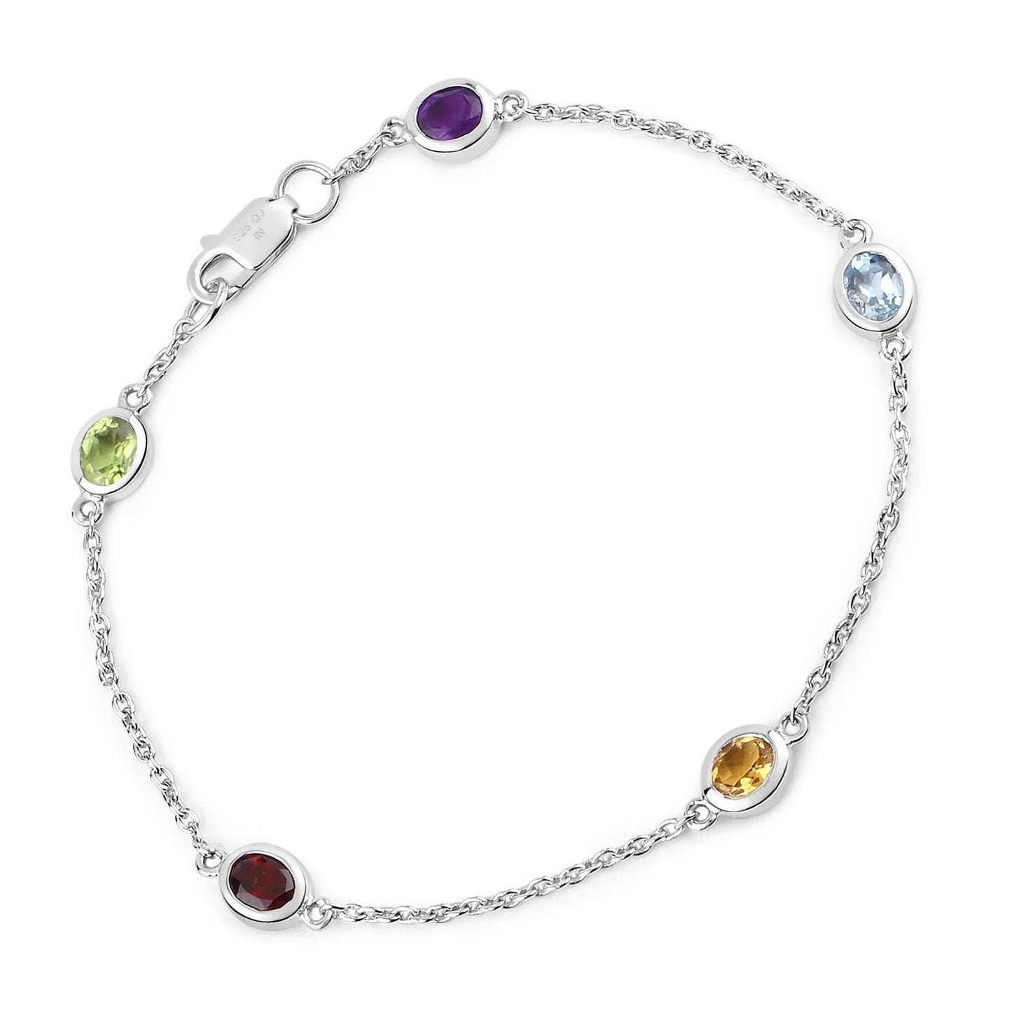 Genuine Multi Stones By The Yard Bracelet