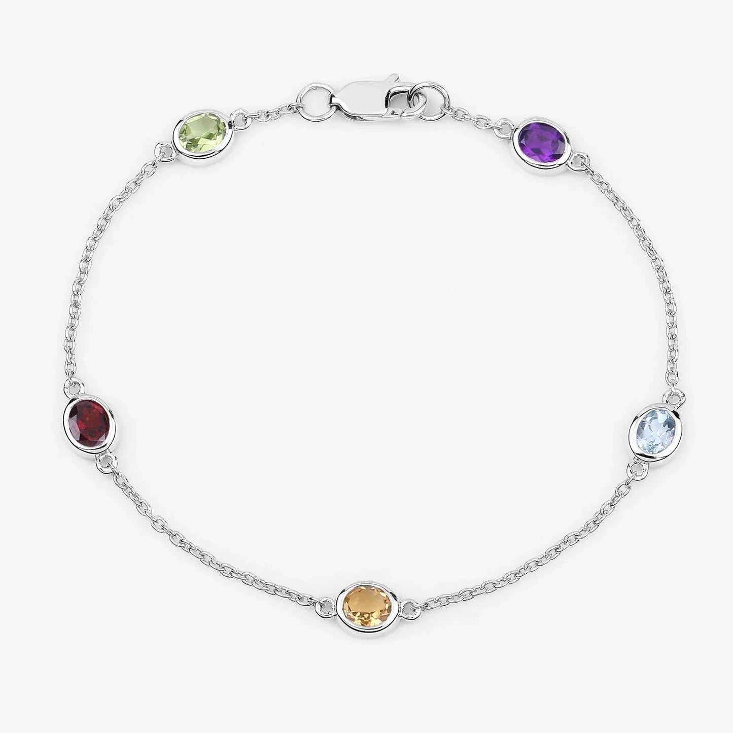 Genuine Multi Stones By The Yard Bracelet
