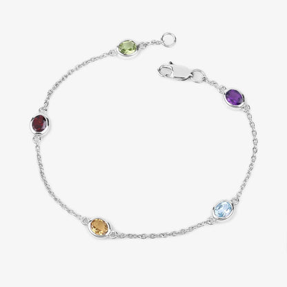 Genuine Multi Stones By The Yard Bracelet