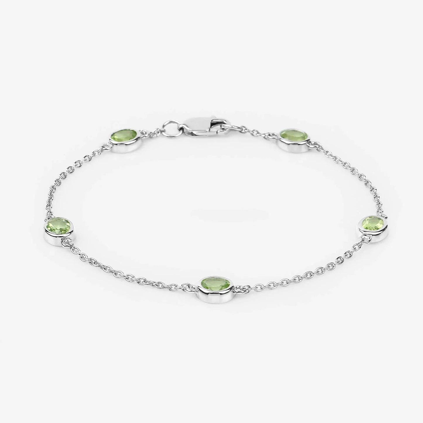 Genuine Green Peridot By The Yard Bracelet